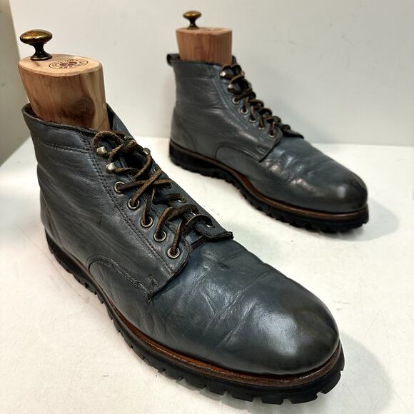 VGUC Rancourt & Co. Winter Boot Gray Leather Fleece Lined Made in Maine USA 12 main image 2
